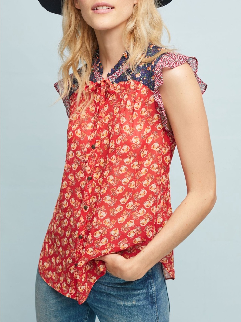 Meadow Rue x Anthropologie Prairie Blouse
